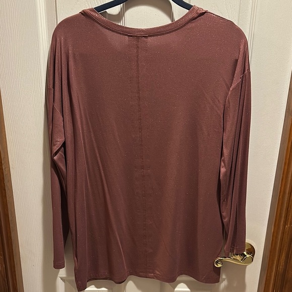 Express Pink Fitted Long Sleeve Blouse - Picture 6 of 8